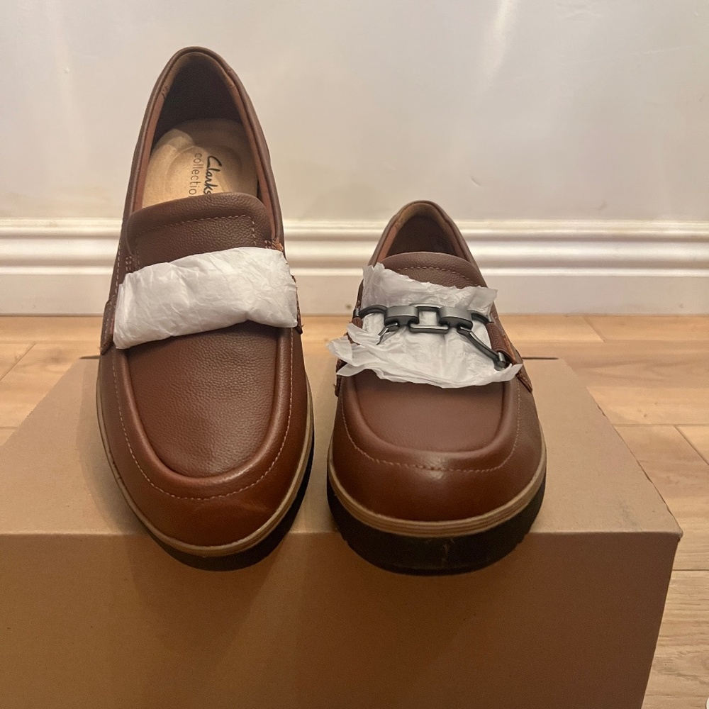 Clark Leather Collection Shoes, Brown , Size 9